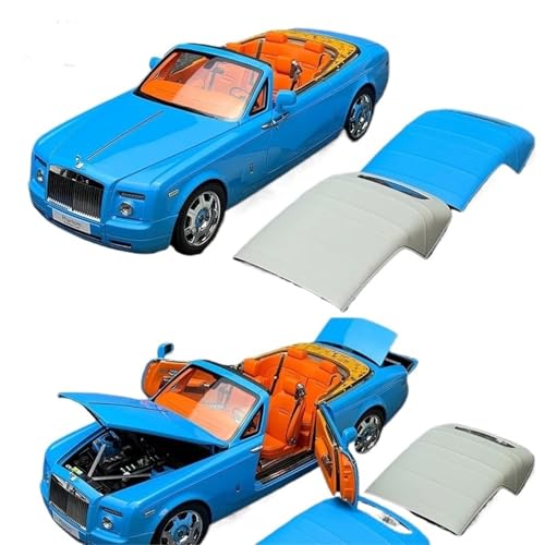 WHYMIRRJ Diecast 1:18 für Rolls-Royce Phantom-Legierung, zweitürig, Retro-Sportwagen, Modellmaßstab, Luxusfahrzeug, Modellbausätze, Sammlung, Geschenk (Hellblau) von WHYMIRRJ