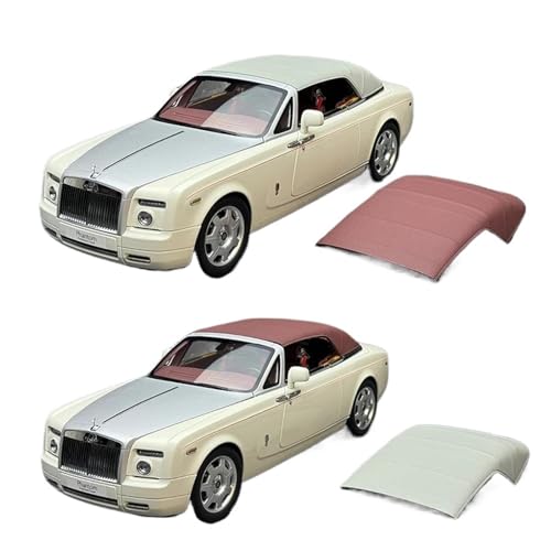 WHYMIRRJ Diecast 1:18 für Rolls-Royce Phantom-Legierung, zweitürig, Retro-Sportwagen, Modellmaßstab, Luxusfahrzeug, Modellbausätze, Sammlung, Geschenk (britisches Weiß) von WHYMIRRJ