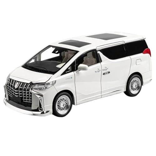 WHYMIRRJ Diecast 1:18 für Toyota Alphard Maßstab Druckguss-Auto-Modelle, offene Türen, Sammlermodell, dekorative Souvenirs, vorgefertigte Fahrzeuge, Modell (weiß) von WHYMIRRJ
