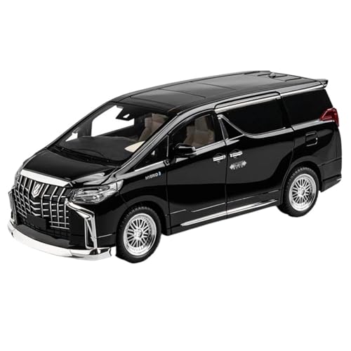 WHYMIRRJ Diecast 1:18 für Toyota Alphard Maßstab Druckguss Legierung Automodelle Öffnen Türen Sammlermodell Dekorative Souvenirs Vorgefertigte Fahrzeuge Modell (Schwarz) von WHYMIRRJ