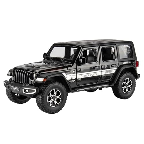 WHYMIRRJ Diecast 1:22 für Wrangler SUV Maßstab Druckguss Legierung Auto Modelle Öffnen Türen Sammlerstück Modell Dekorative Souvenirs Vorgefertigte Fahrzeuge Modell (Schwarz) von WHYMIRRJ