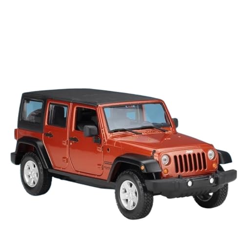 WHYMIRRJ Diecast 1:24 2015 für Jeep Wrangler Druckguss-Legierung, Auto-Modelle, zu öffnende Türen, realistische Automodelle, dekorative Souvenirs, vorgefertigte Fahrzeuge, Modell (rot) von WHYMIRRJ