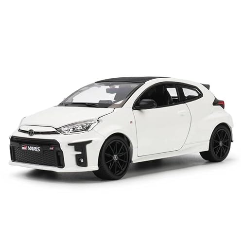 WHYMIRRJ Diecast 1:24 2021 für Toyota GR Yaris, Legierung, Druckguss-Auto-Modelle, statischer Maßstab, Modellautos, Sammlerstück, Ornamente, vorgefertigte Fahrzeuge, Modell (weiß) von WHYMIRRJ