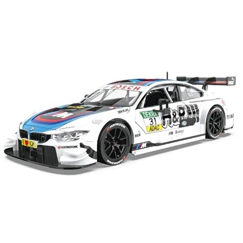 WHYMIRRJ Diecast 1:24 für BMW M4 Rennwagen-Modell, Druckguss, Legierung, Modellbausätze, Sammlung, Ornamente, vorgefertigte Fahrzeuge, Modell (weiß) von WHYMIRRJ