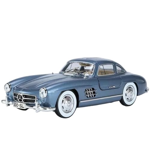 WHYMIRRJ Diecast 1:24 für Benz 300-SL Druckgusslegierung, Auto-Modelle, zu öffnende Türen, realistische Automodelle, dekorative Souvenirs, vorgefertigte Fahrzeuge, Modell (blau) von WHYMIRRJ