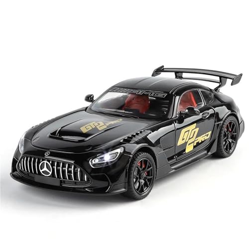 WHYMIRRJ Diecast 1:24 für Benz AMG-GT Sportwagen, Legierung, Druckguss, Auto-Modelle, Fahrzeugdekorationen, Sammlerstück, Ornamente, vorgefertigte Fahrzeuge, Modell (schwarz) von WHYMIRRJ