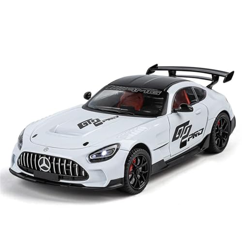 WHYMIRRJ Diecast 1:24 für Benz AMG-GT Sportwagen, Legierung, Druckguss-Auto-Modelle, Fahrzeugdekoration, Sammlerstück, Ornamente, vorgefertigte Fahrzeuge, Modell (weiß) von WHYMIRRJ