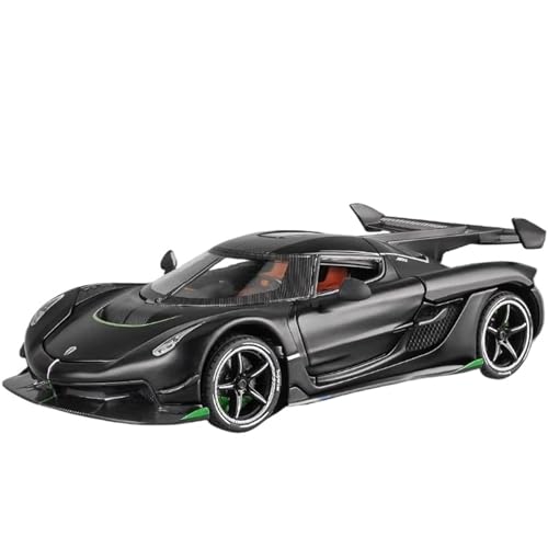 WHYMIRRJ Diecast 1:24 für Koenigsegg Jesko Maßstab Legierung Druckguss Auto Modelle Fahrzeug Dekorationen Sammlerstück Display Ornamente Vorgefertigte Fahrzeuge Modell (Schwarz) von WHYMIRRJ