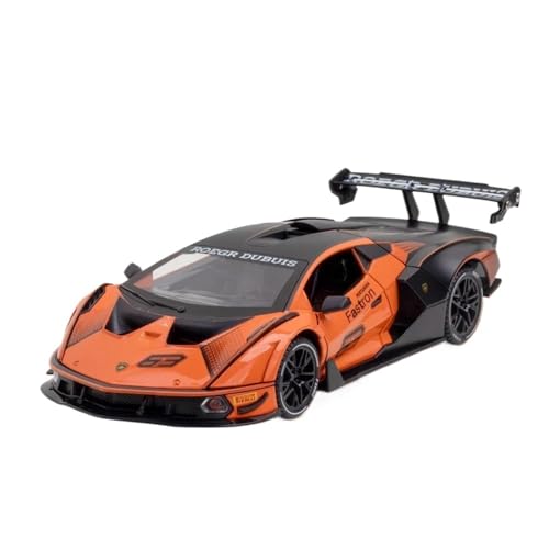 WHYMIRRJ Druckguss 1:24 Für Lamborghini SCV12 Rennwagen Maßstab Legierung Automodelle Öffnende Türen Sammlerstücke Aus Metall Souvenirs(Orange) von WHYMIRRJ