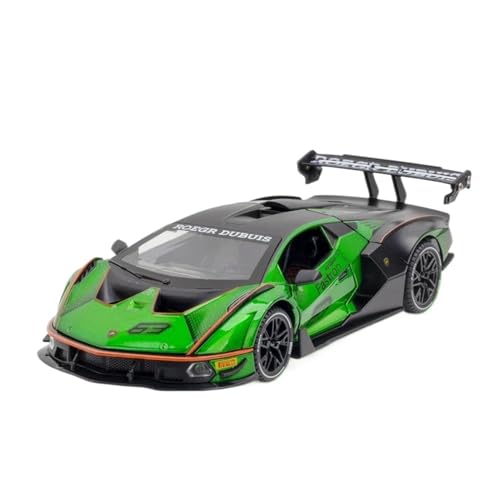 WHYMIRRJ Diecast 1:24 für Lamborghini SCV12 Rennauto, Maßstab, Legierung, Auto-Modelle, zu öffnende Türen, Sammlerstück, Metall-Souvenirs, vorgefertigte Fahrzeuge, Modell (grün) von WHYMIRRJ