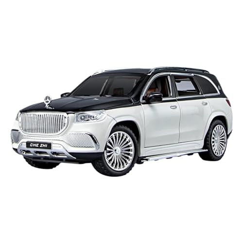 WHYMIRRJ Diecast 1:24 für Maybach Gls600 Maßstab Legierung Druckguss Auto-Modelle Fahrzeugdekorationen Sammlerstück Display Ornamente vorgefertigte Fahrzeuge Modell (weiß) von WHYMIRRJ