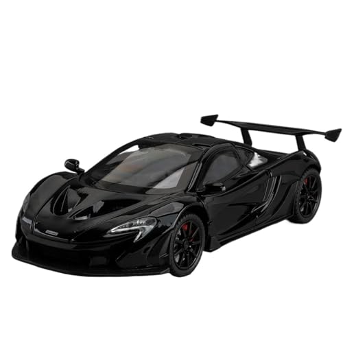 WHYMIRRJ Diecast 1:24 für McLaren P1 Sportwagen, Maßstab, Legierung, Auto-Modelle, öffnende Türen, Sammlermodell, dekorative Souvenirs, vorgefertigte Fahrzeuge, Modell (schwarz) von WHYMIRRJ