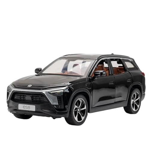 WHYMIRRJ Diecast 1:24 für NIO ES8 Maßstab Druckguss-Auto-Modelle aus Legierung, öffnende Türen, Sammlermodell, dekorative Souvenirs, vorgefertigte Fahrzeuge, Modell (schwarz) von WHYMIRRJ