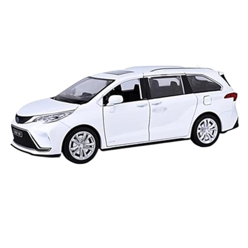 WHYMIRRJ Diecast 1:24 für Toyota Granvia MPV Legierung Auto Modelle Maßstab Modellbausätze mit Sound und Licht Sammlung Ornamente Geschenk (weiß) von WHYMIRRJ