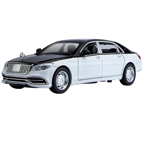 WHYMIRRJ Diecast 1:32 für Benz S650 Limousinen-Fahrzeuge, Druckguss, Legierung, Modellbausätze, Sammlerstück, Ornamente, vorgefertigte Fahrzeuge, Modell (weiß) von WHYMIRRJ