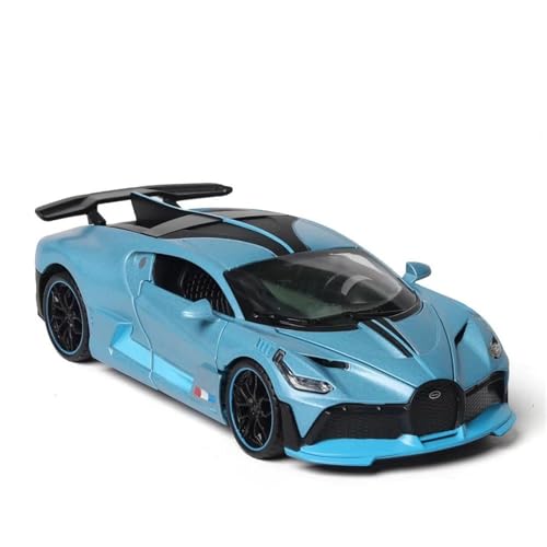 WHYMIRRJ Diecast 1:32 für Bugatti Divo Maßstab Druckguss-Auto-Modelle aus Legierung, öffnende Türen, Sammlermodell, dekorative Souvenirs, vorgefertigte Fahrzeuge, Modell (blau) von WHYMIRRJ