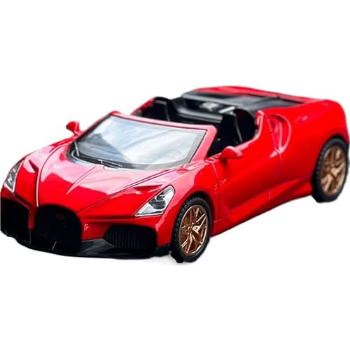 WHYMIRRJ Diecast 1:32 für Bugatti Veyron Mistral W16 Supersportwagen, Legierung, Modellbausätze, Sammlerstück, Geschenk (rot) von WHYMIRRJ