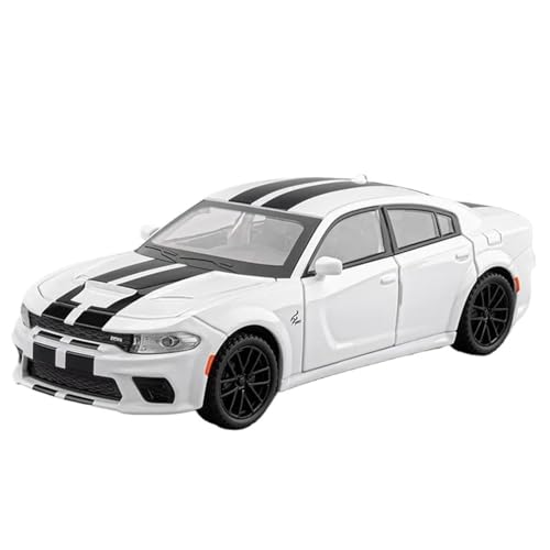 WHYMIRRJ Diecast 1:32 für Dodge Charger SRT Legierung Sportwagen Modellmaßstab realistische Miniaturfahrzeug Modell Display Sammlung Geschenk (weiß) von WHYMIRRJ