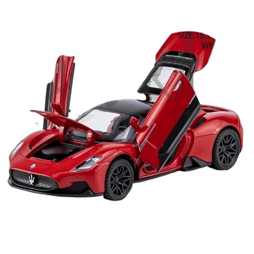 WHYMIRRJ Diecast 1:32 für Maserati MC20 Supersportwagen, Legierung, Modellbausätze, offene Türen, Sammlerstück, Metall-Souvenirs, vorgefertigte Fahrzeuge, Modell (rot) von WHYMIRRJ