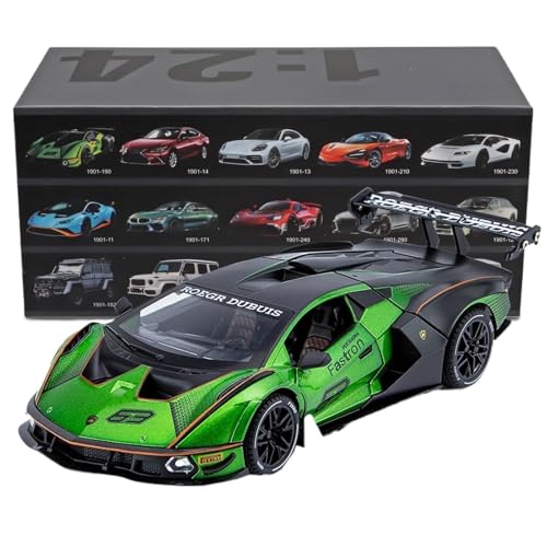 WHYMIRRJ Diecast 1:32 für Parsche 911 GT3 Maßstab Legierung Druckguss-Auto-Modell mit Sound und Licht, Sammlerstück, Metall-Souvenirs (grün) von WHYMIRRJ