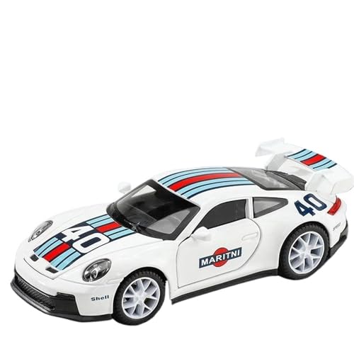 WHYMIRRJ Diecast 1:32 für Parsche 911 GT3 Maßstab Legierung Druckguss Auto Modell mit Sound und Licht Sammlerstück Metall Souvenirs (weiß) von WHYMIRRJ