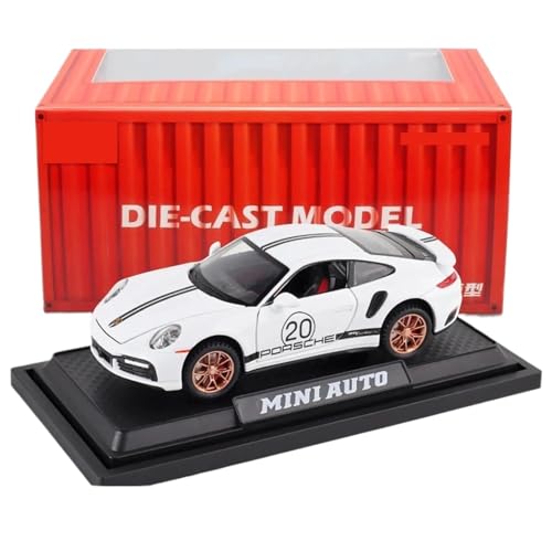 WHYMIRRJ Diecast 1:32 für Porsche 911 GT3 RS Maßstab Druckguss Legierung Modell Dekorative Souvenirs Sammlerstück Metall Sportwagen (weiß) von WHYMIRRJ