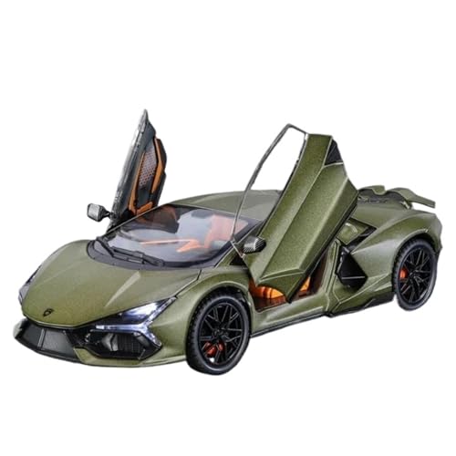 WHYMIRRJ Diecast 1:32 für Revuelto Supercar-Modelle aus Legierung, Druckguss, Modellbausätze, offene Türen, Fahrzeugdekorationen, vorgefertigte Fahrzeuge, Modell (1:24, grün) von WHYMIRRJ