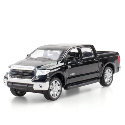 WHYMIRRJ Diecast 1:32 für Tundra Miniatur-Tonabnehmer aus Legierung, Druckguss, 4 Türen, offenes Schalllicht, Rückzieh-Geländewagen (schwarz) von WHYMIRRJ