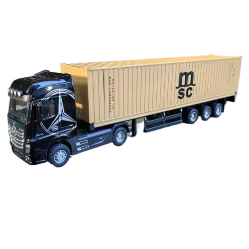WHYMIRRJ Diecast 1:50 Mega-Legierung, LKW, Auto, Modell, Container, Maßstab, Fahrzeugmodellbausätze, Display, Souvenirs, Sammlung, Ornamente, Geschenk (Behälter schwarz) von WHYMIRRJ