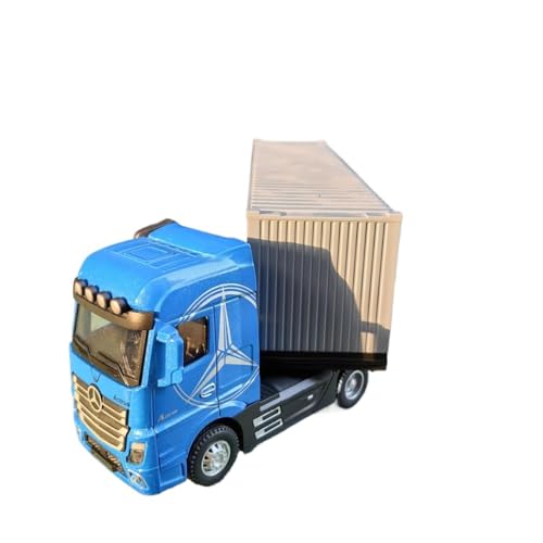WHYMIRRJ Diecast 1:50 Mega-Legierung, LKW, Auto, Modell, Container, Maßstab, Fahrzeugmodellbausätze, Display, Souvenirs, Sammlung, Ornamente, Geschenk (Behälterblau) von WHYMIRRJ
