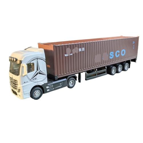 WHYMIRRJ Diecast 1:50 Mega-Legierung, LKW, Auto, Modell, Container, Maßstab, Fahrzeugmodellbausätze, Display, Souvenirs, Sammlung, Ornamente, Geschenk (Behälterweiß) von WHYMIRRJ