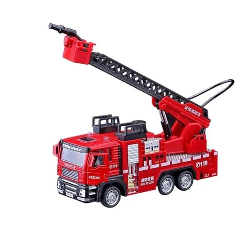 WHYMIRRJ 1/32 Für Feuerwehrauto Leiter Auto Rad Pull Back Sprinkler Rettungsfahrzeug Legierung Automodelle Fahrzeugmodellsammlung(Ladder Fire Truck) von WHYMIRRJ