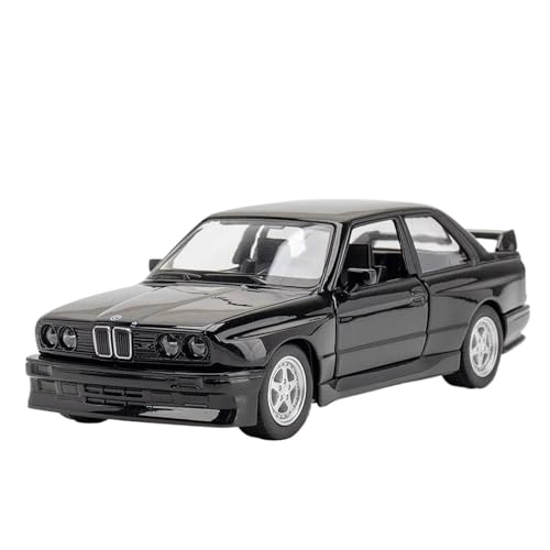 WHYMIRRJ Druckguss, 1/36 für BMW M3 1987, Legierung, Auto-Modell, Metall, Druckguss, 2 Türen geöffnet, Sammlerstück, Metall-Souvenirs (schwarz) von WHYMIRRJ