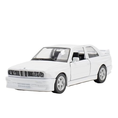 WHYMIRRJ Druckguss, 1/36 für BMW M3 1987, Legierung, Auto-Modell, Metall, Druckguss, 2 Türen geöffnet, Sammlerstück, Metall-Souvenirs (weiß) von WHYMIRRJ