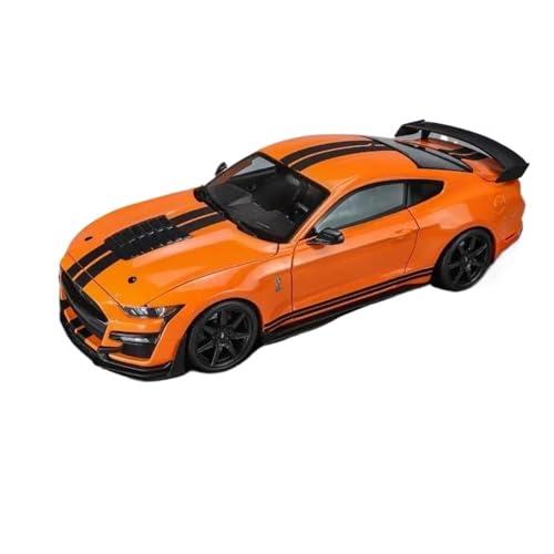 WHYMIRRJ Druckguss, 1:18 für Ford Mustang Shelby GT500 2020, Legierung, Auto-Modelle, zu öffnende Türen, Sammlerstück, Metallfahrzeug, Souvenirs, vormontierte Fahrzeuge, Modell (orange) von WHYMIRRJ