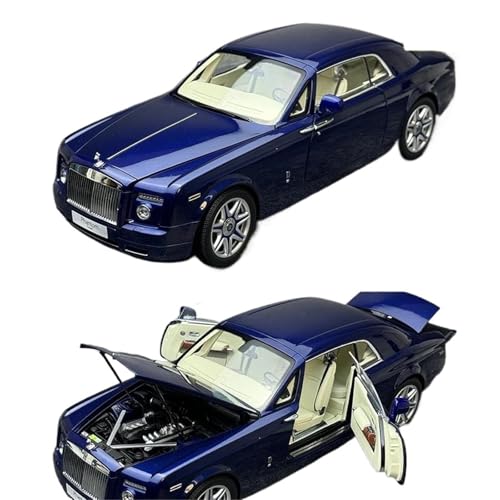 WHYMIRRJ Druckguss, 1:18 für Rolls-Royce Phantom, Legierung, zweitürig, Retro-Sportwagen, Modellmaßstab, Luxusfahrzeug, Modellbausätze, Sammlung, Geschenk (Metallblau) von WHYMIRRJ