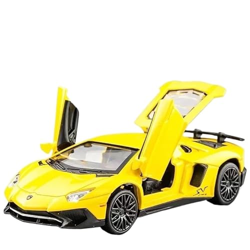 WHYMIRRJ 1:32 Für Lamborghinis SV LP750-4 Legierung Sportwagen Modell Simulation Auto Modell Sammeln Metall Ornamente(Yellow-Boxed) von WHYMIRRJ