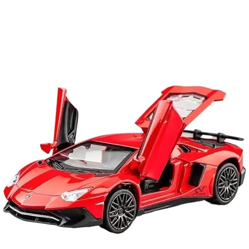 WHYMIRRJ 1:32 Für Lamborghinis SV LP750-4 Legierung Sportwagen Modell Simulation Auto Modell Sammeln Metall Ornamente(Red-Boxed) von WHYMIRRJ