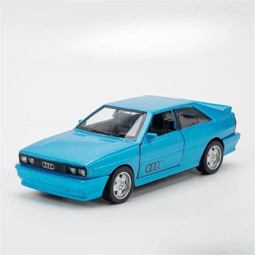WHYMIRRJ Druckguss, 1:36 für Audi Quattro 1980, Druckguss, Legierung, Auto-Modelle, Türen, geöffnet, zurückziehbar, Sportwagen, Sammlerstück, Souvenirs (blau) von WHYMIRRJ