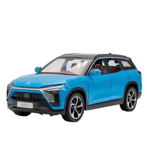 WHYMIRRJ Druckguss, Maßstab 1:24 für NIO ES8, Druckguss-Auto-Modelle, öffnende Türen, Sammlermodell, dekorative Souvenirs, vorgefertigte Fahrzeuge, Modell (blau) von WHYMIRRJ