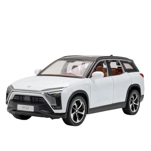 WHYMIRRJ Druckguss, Maßstab 1:24 für NIO ES8, Druckguss-Auto-Modelle, offene Türen, Sammlermodell, dekorative Souvenirs, vorgefertigte Fahrzeuge, Modell (weiß) von WHYMIRRJ