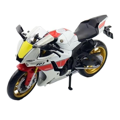 WHYMIRRJ Druckguss 1/12 für Yamaha YZF-R1M Motorrad-Modellbau, Legierung, Druckguss, Simulationsmodelle, Sammlerstück, Metall, Ornamente, Geschenk (weiß) von WHYMIRRJ