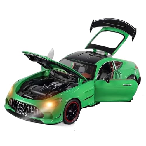 WHYMIRRJ Druckguss 1/18 für Benz AMG GT Druckguss-Legierung, Auto-Modelle, offene Türen, realistische Automodelle, dekorative Souvenirs, vorgefertigte Fahrzeuge, Modell (grün) von WHYMIRRJ