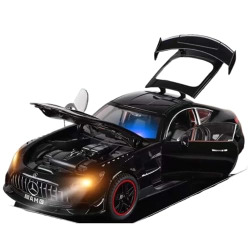 WHYMIRRJ Druckguss 1/18 für Benz AMG GT Druckgusslegierung Automodelle öffnen Türen realistische Automodelle dekorative Souvenirs vorgefertigte Fahrzeuge Modell (schwarz) von WHYMIRRJ