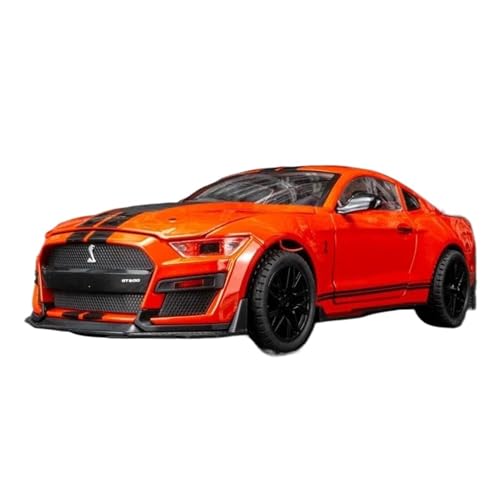 WHYMIRRJ Druckguss 1/18 für Ford Mustang Shelby GT500 Supersportwagen, Legierung, Auto-Modelle, Fahrzeugdekoration, Sammlerstück, Ornamente, vorgefertigte Fahrzeuge, Modell (rot) von WHYMIRRJ