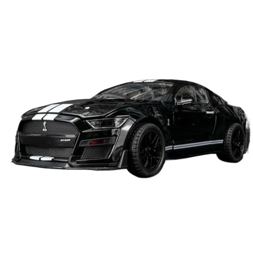 WHYMIRRJ Druckguss 1/18 für Ford Mustang Shelby GT500 Supersportwagen, Legierung, Auto-Modelle, Fahrzeugdekorationen, Sammlerstück, Ornamente, vorgefertigte Fahrzeuge, Modell (schwarz) von WHYMIRRJ