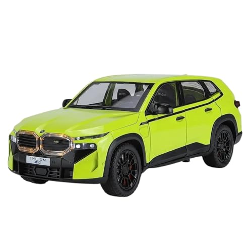 WHYMIRRJ 1/24 Für BMW XM Legierung Automodelle Mit Licht Sound Pull Back Funktion SUV Auto Sammler Metall Souvenirs(Green) von WHYMIRRJ