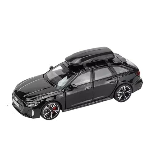 WHYMIRRJ Druckguss 1/32 für Audi RS6 Maßstab Druckguss Legierung Automodelle zu öffnende Türen Sammlermodell dekorative Souvenirs vorgefertigte Fahrzeuge Modell (schwarz) von WHYMIRRJ