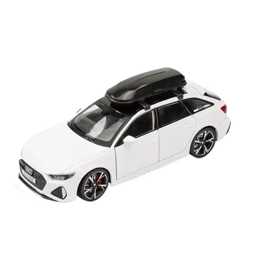 WHYMIRRJ Druckguss 1/32 für Audi RS6 Maßstab Druckgusslegierung, Auto-Modelle, zu öffnende Türen, Sammlermodell, dekorative Souvenirs, vorgefertigte Fahrzeuge, Modell (weiß) von WHYMIRRJ