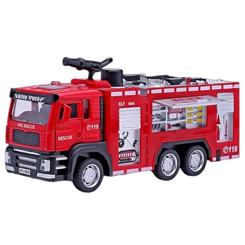 WHYMIRRJ 1/32 Für Feuerwehrauto Leiter Auto Rad Pull Back Sprinkler Rettungsfahrzeug Legierung Automodelle Fahrzeugmodellsammlung(Sprinkler Fire Truck) von WHYMIRRJ